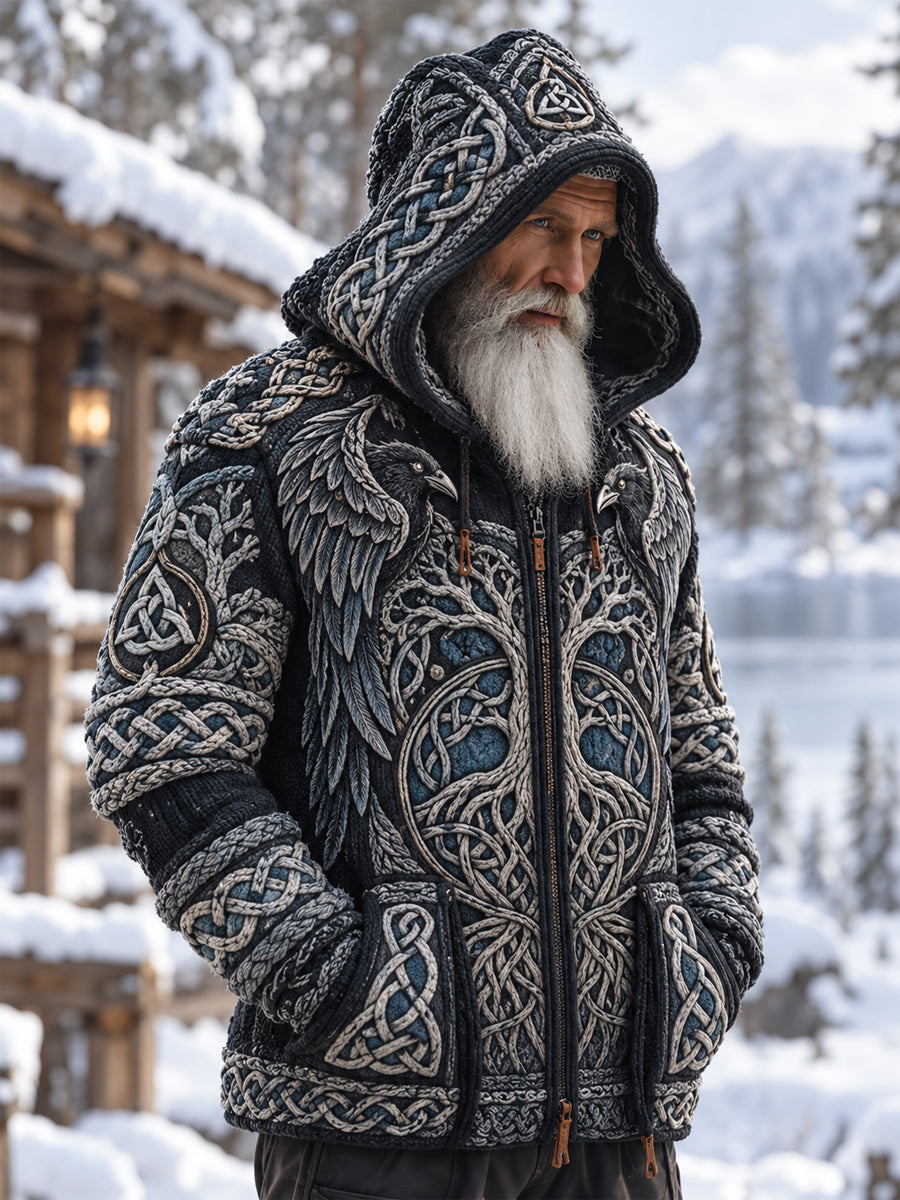 Vikingtröja med huva för män