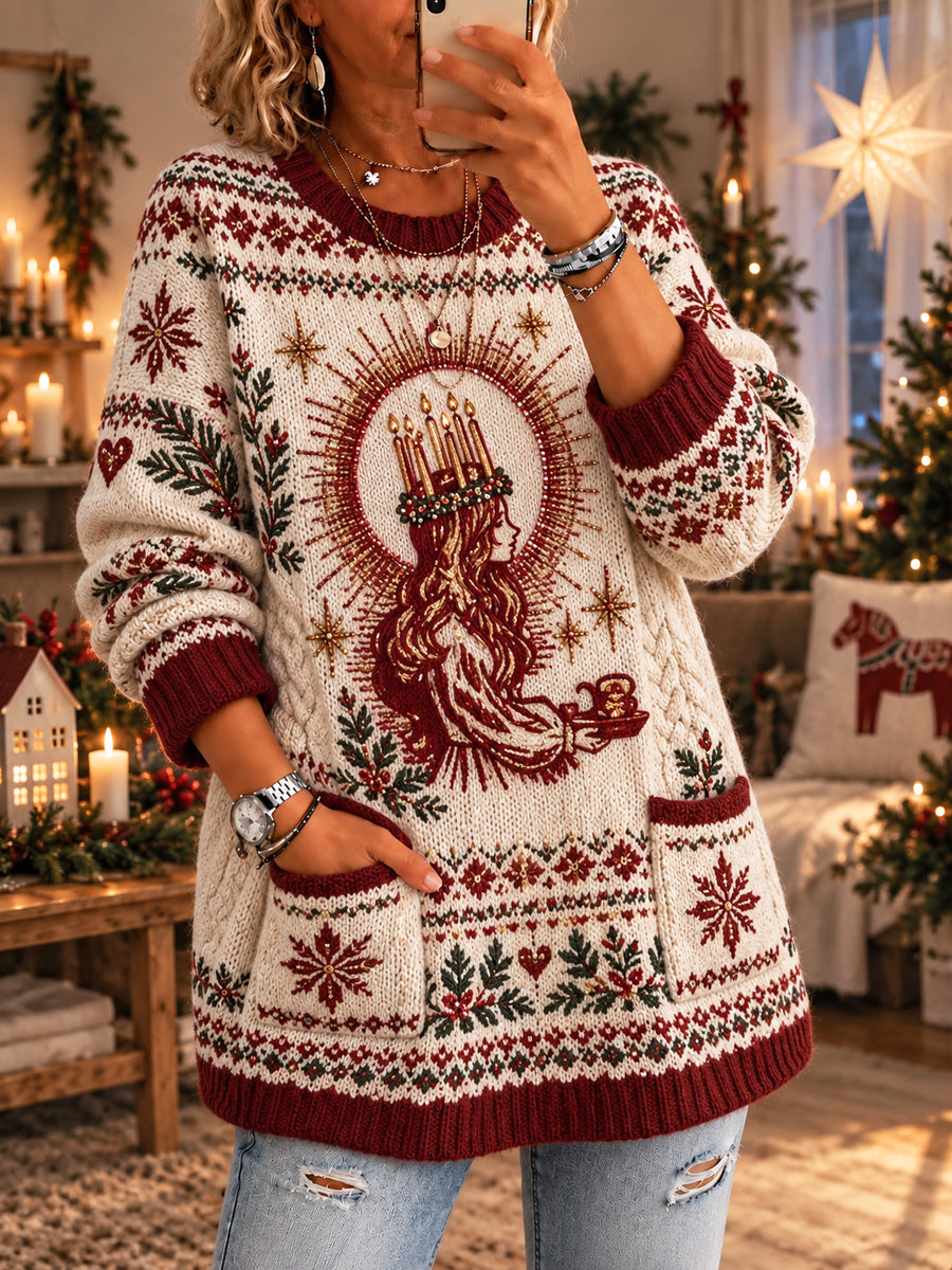 Kvinnors traditionella Lucia Winter Sweatshirt