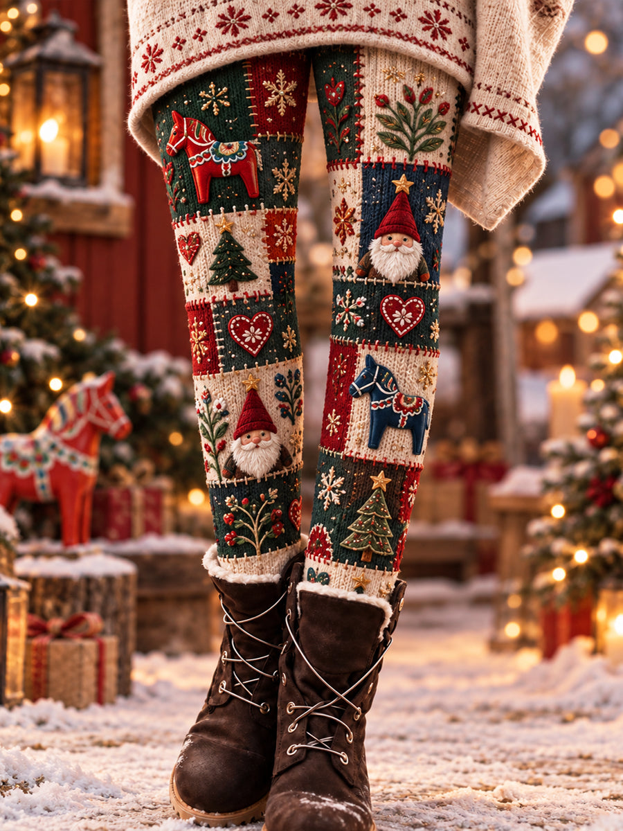 Kvinnors svenska Julmys Vinter Leggings
