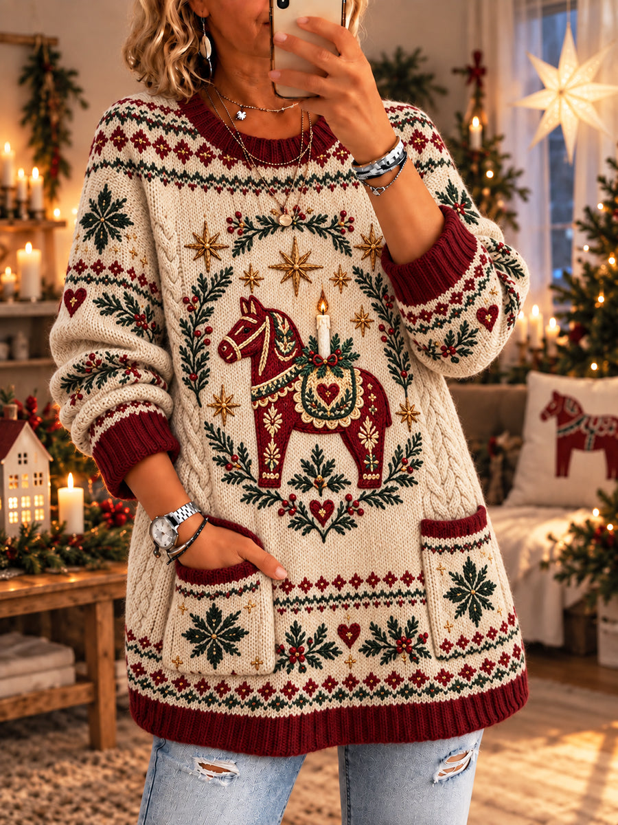 Kvinnors Lucia Nordiska ljusstrålt Pullover