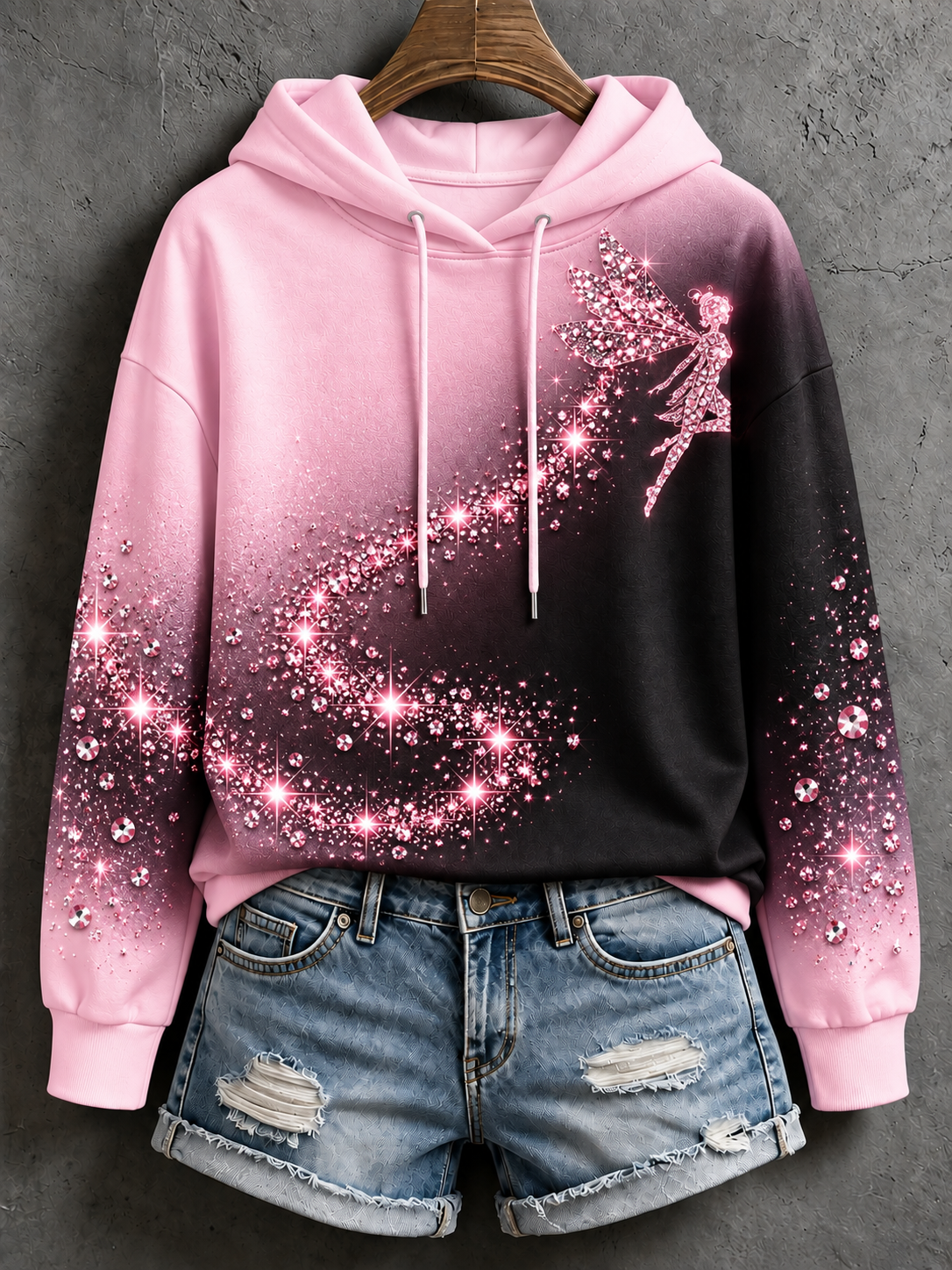 Kvinnors bröstcancer dragningssträng Hoodie.