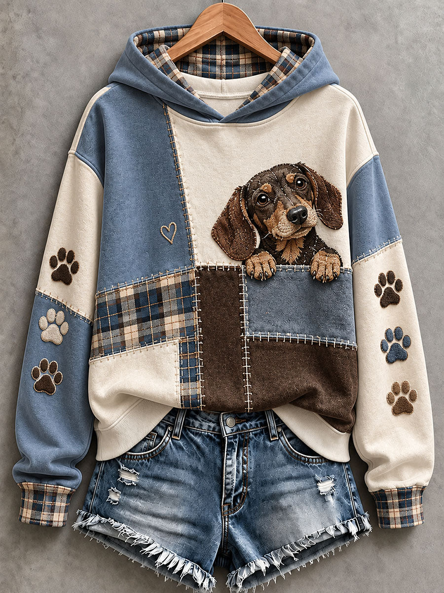 Söt jaktterrier-hoodie för kvinnor