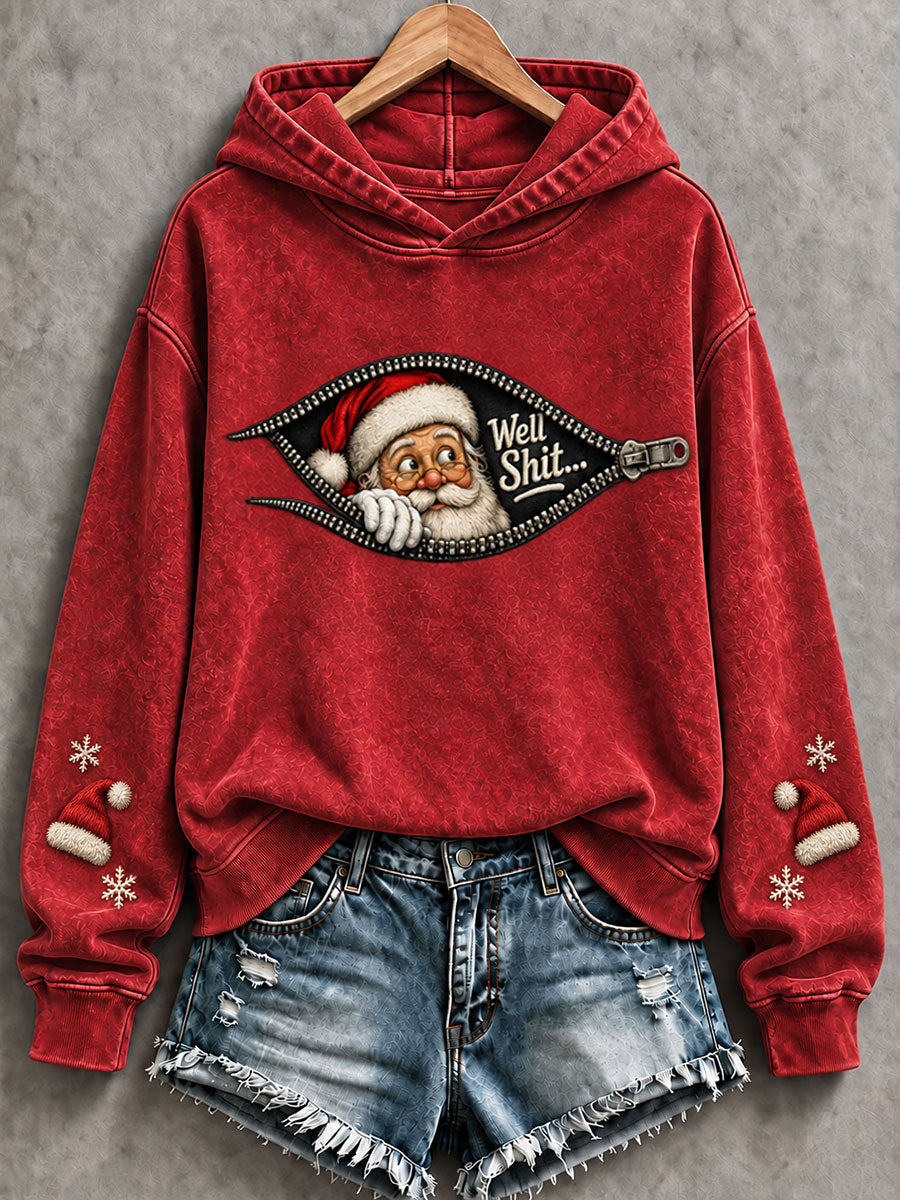 Kvinnors jul Jultomten Regelbunden Sweatshirt