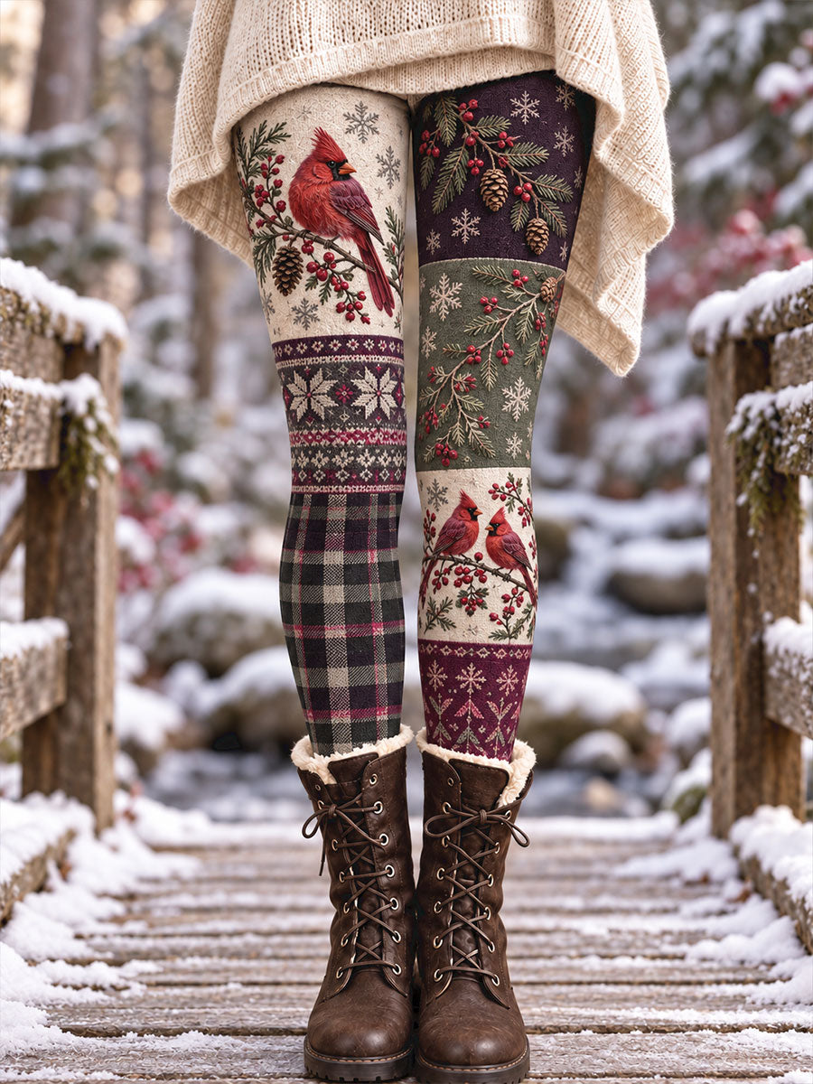 Kvinnors vinterdjur Konst tryckta Leggings