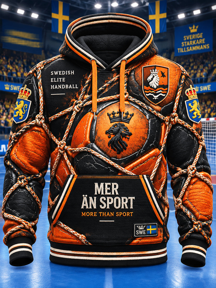 Mäns IFK Kristianstad Swedish Handboll 3D-tryckt Casual Hooded Sweatshirt