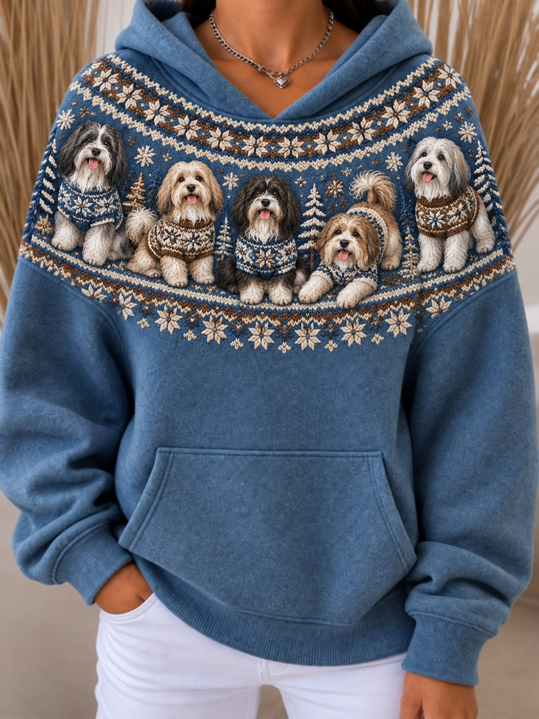 Kvinnors Havaners Mönster Orsaksa Hoodie Orsaker