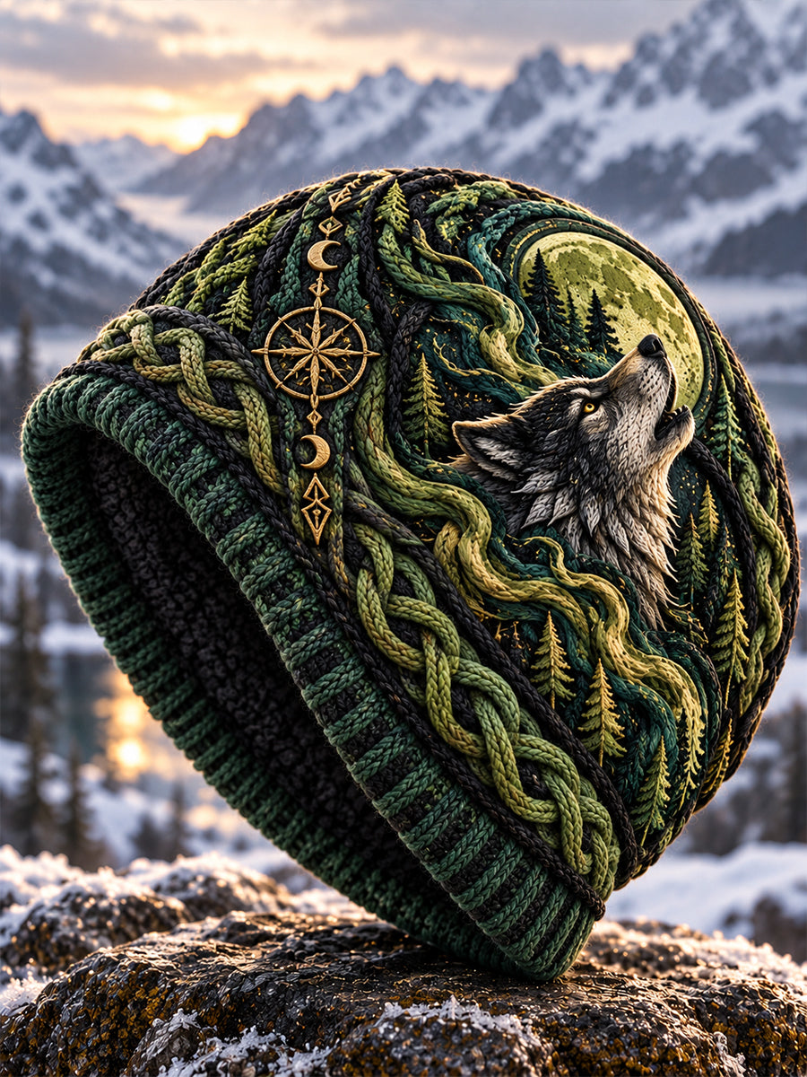 Unisex-hatt med nordiska djurtryck