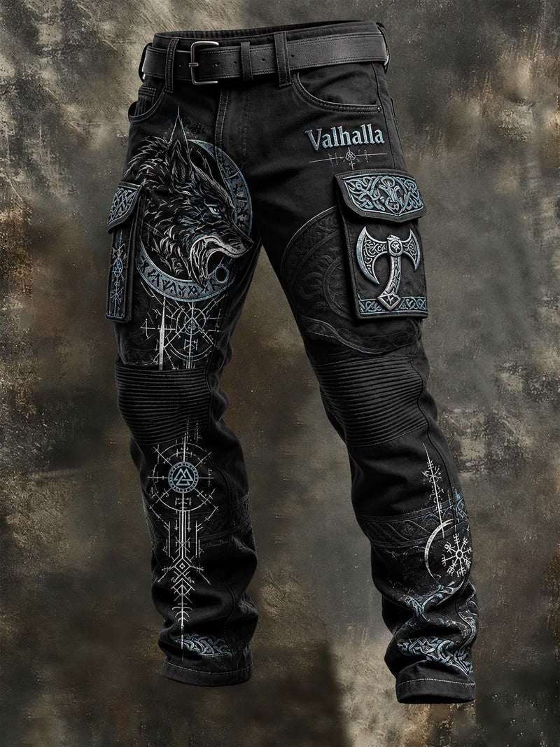 Herrbyxor i vikingastil, Valhalla, med mjuk och varm foder och dragkedja