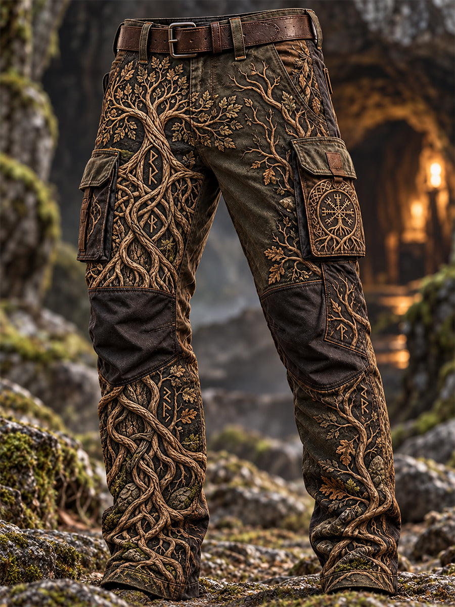 Herrbyxor i retro nordisk vikingastil för vardagsbruk och arbete