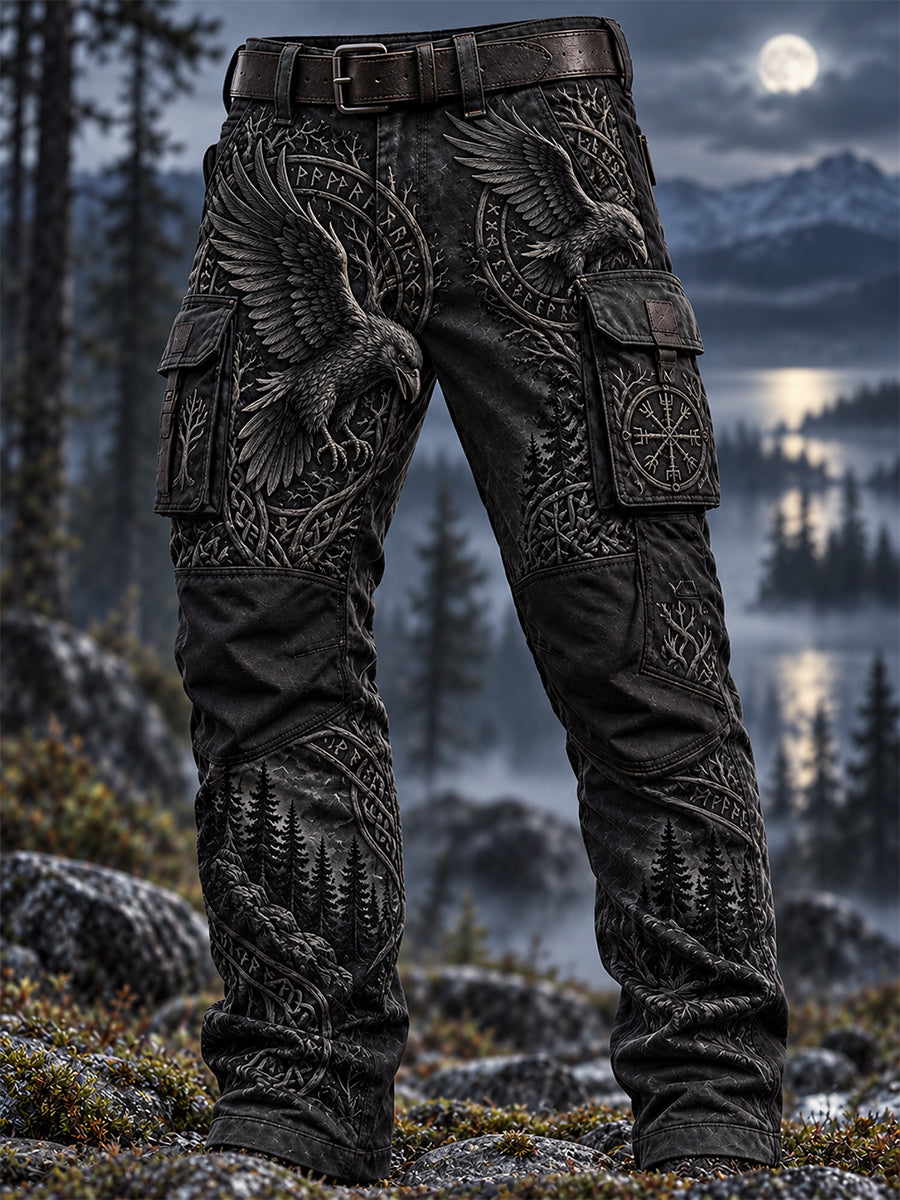 Herrbyxor i retro nordisk vikingastil för vardagsbruk och arbete