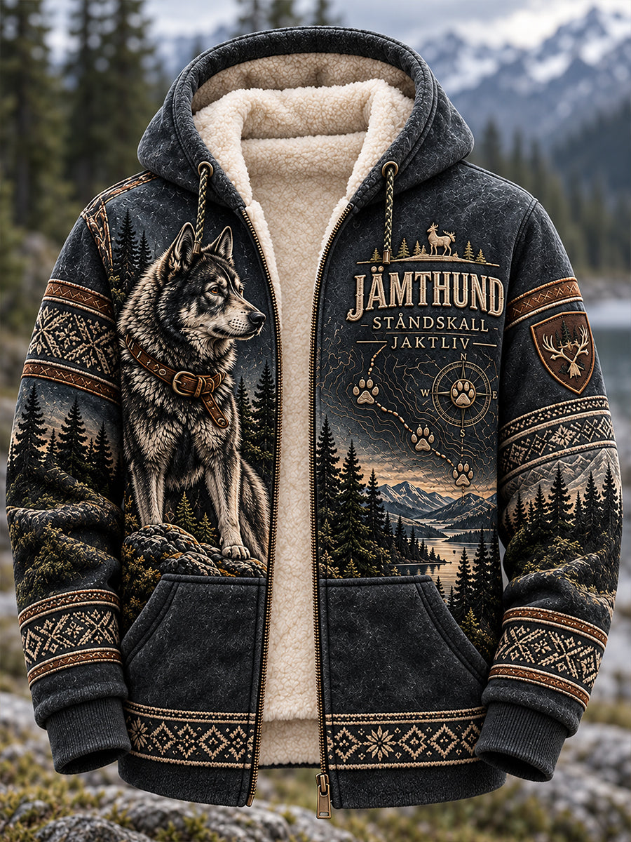 Mansjacka i flanell för älgjakt, svensk stil