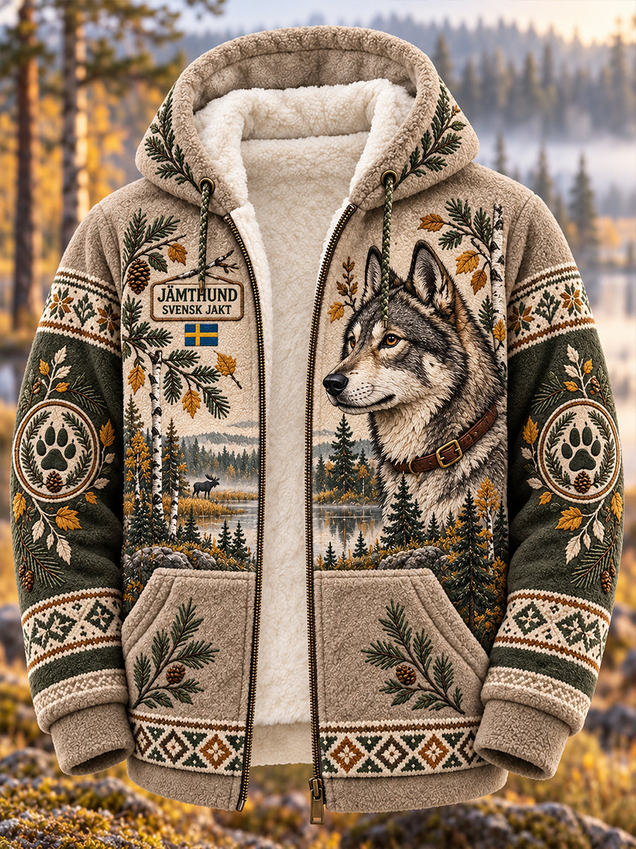 Mansjacka i flanell för älgjakt, svensk stil