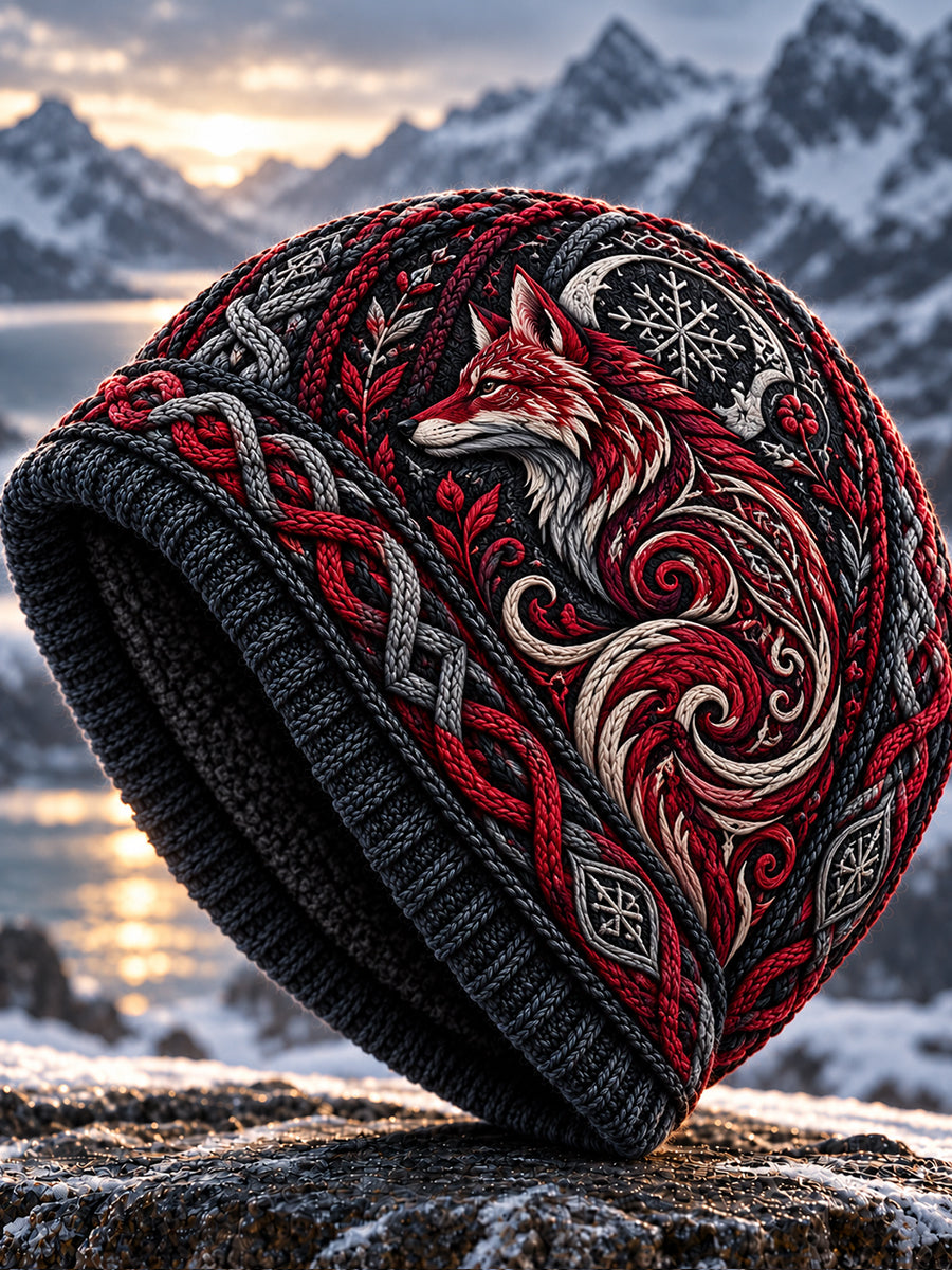 Unisex Nordiska höst och vinterdjur Print hatt