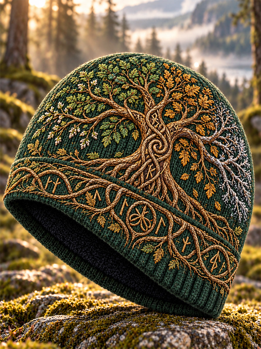 Unisex Nordic Viking varm kall stickad hatt