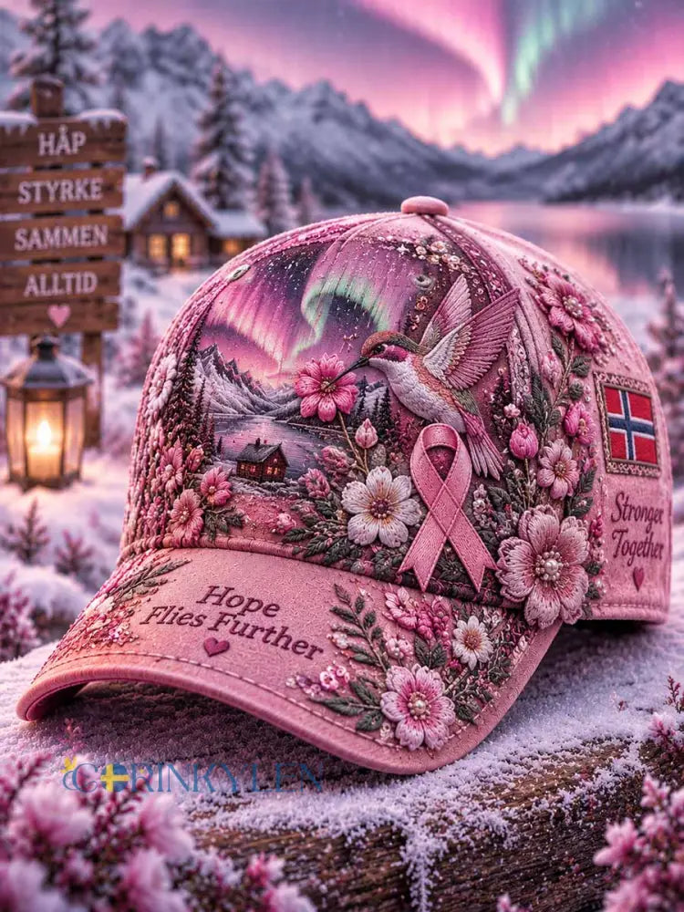 Topp med tryck för höja medvetenheten om bröstcancer hos kvinnor - som bild / ONE