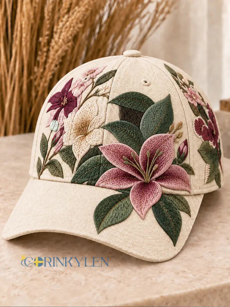 Unisex blommor konst utskrift hatt - bäie / S
