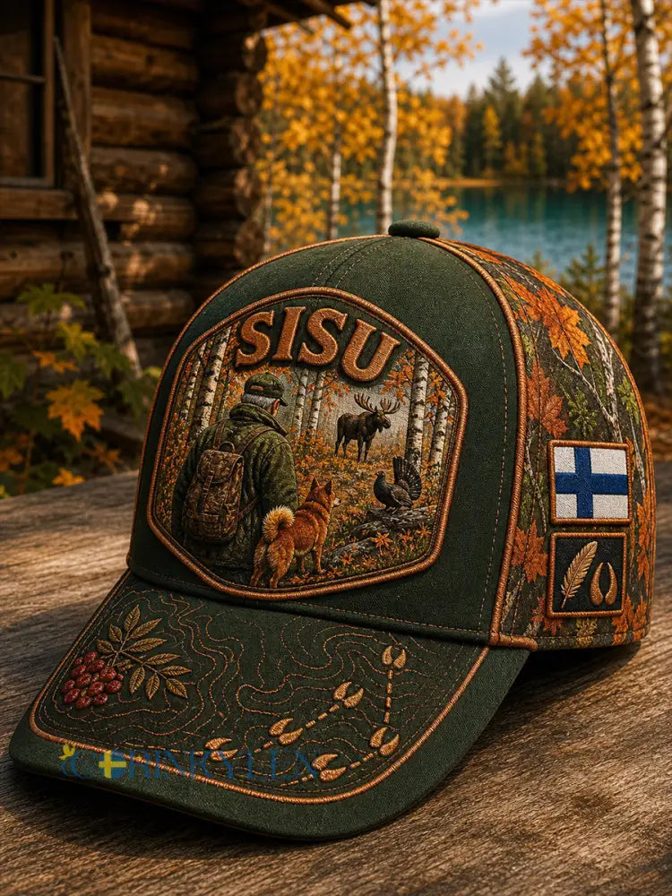 Unisex-luftig hatt med ett vintagefinländskt konsttryck - A / ONE