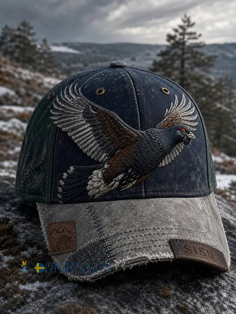 Unisex retro finsk djurprint avslappnad hatt - A / ONE