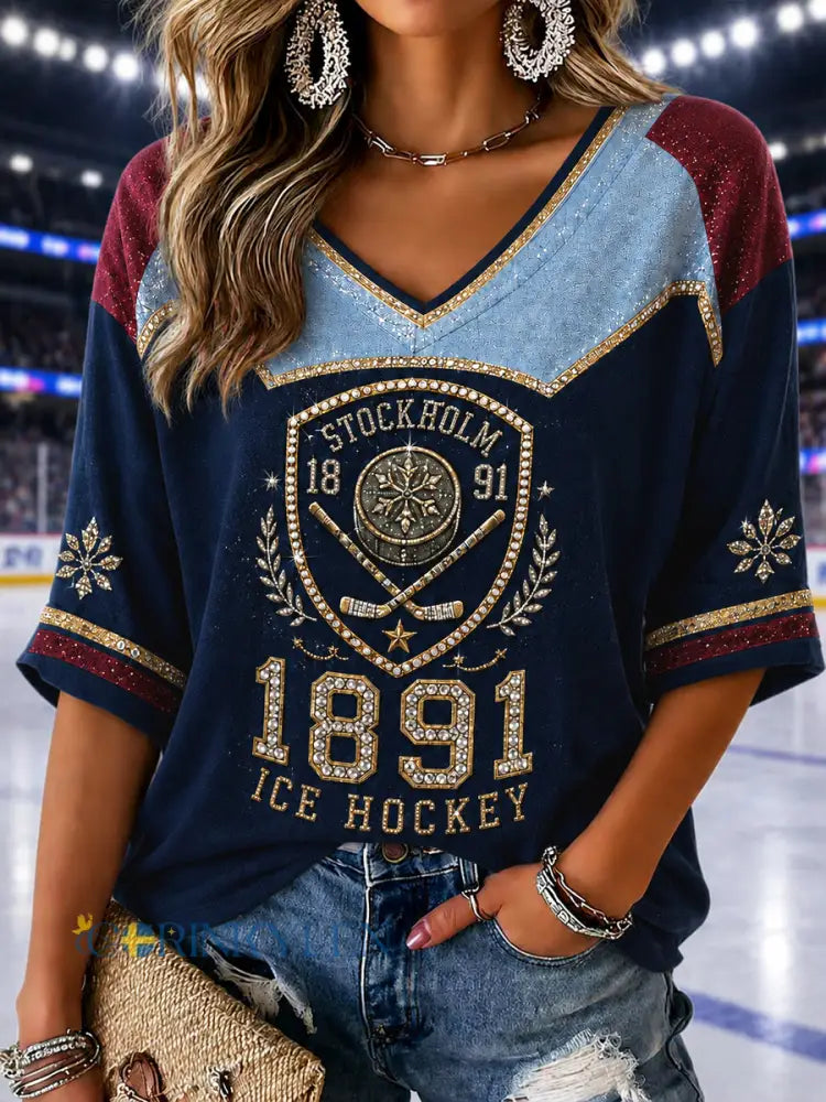 1891 Ice Arv V-Hack T-shirt - som bild / S