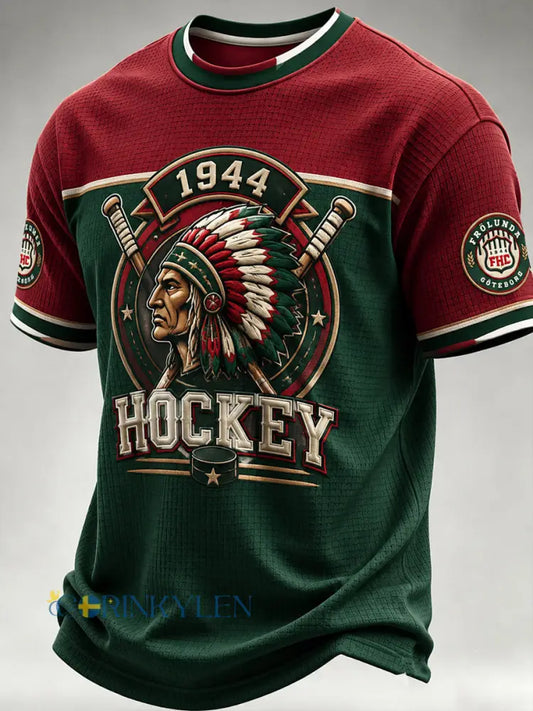 1944 Göteborg Hockeyarv Våffelmönstrad T-shirt - som bild / S