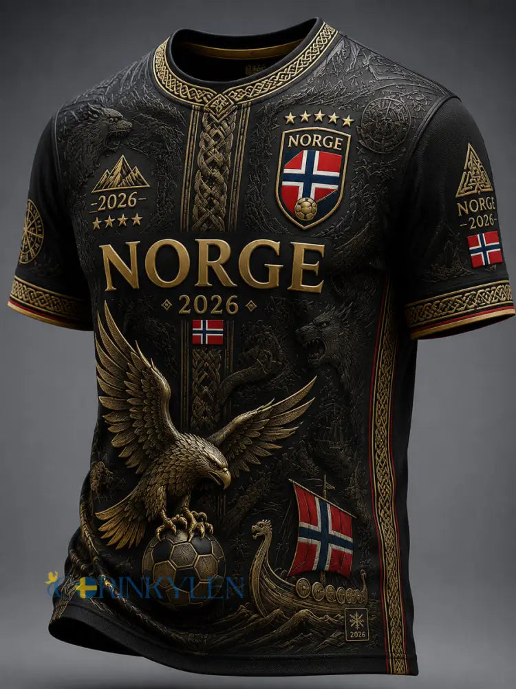 2026 Norge Fotboll Totem Casual T-shirt - som bild / S