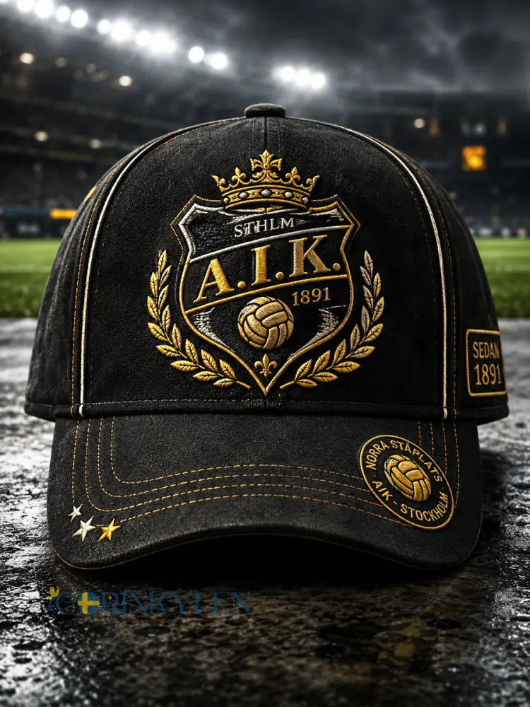 AIK Black & Gold 1891 fotbollshatt - som bild / 58CM: