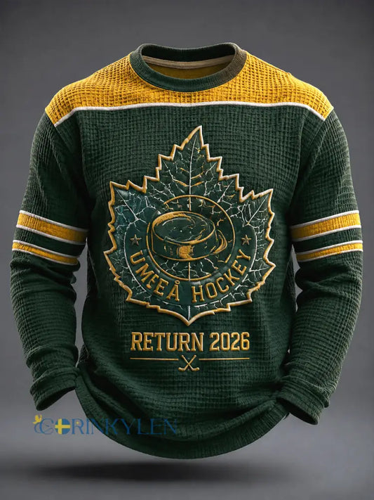 Björklöven återvänder till SHL 2026 Heritage Hockey våffelvävd t-shirt - som bild / S