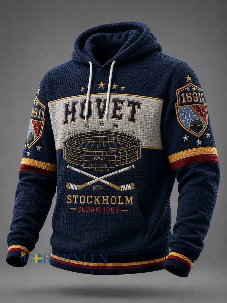 Blå & Gold Rink Hockey Hoodie - som bild / S