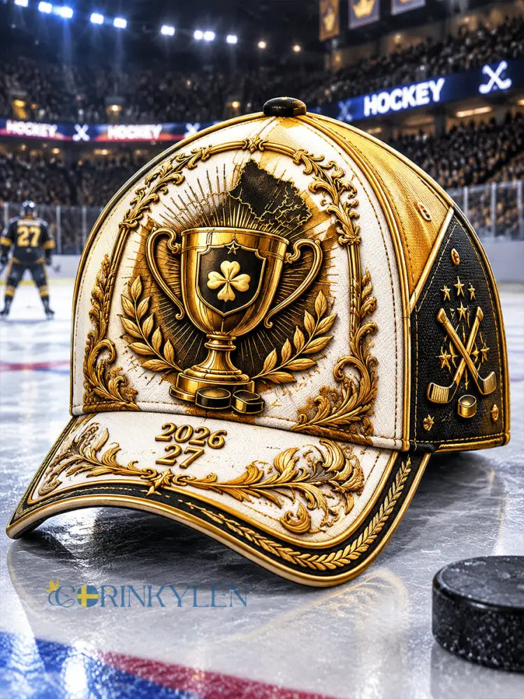 Brynäs IF Swedish Hockey Patchwork Print hatt - vitt / 58CM: