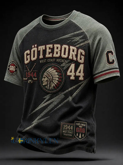 Damer 1944 Göteborg Hockeyarv Våffelmönstrad T-shirt med korta ärmarna - A / S