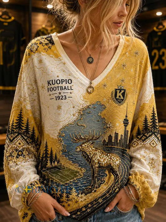 Damer KuPS Fotbollslag Minnestricka med Tryck - som bild / S