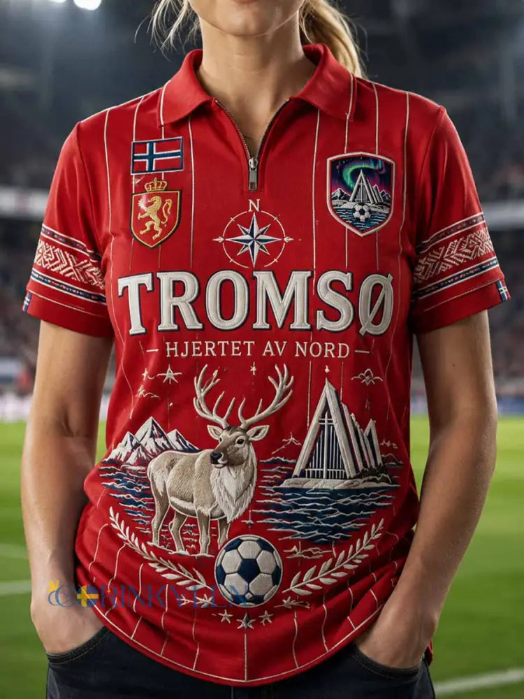 Damernas fotbollströja med tryck från Norrlands Fotbollsklubb - som bild / S