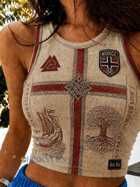Damernas fotbollsvästar från Norge - Khaki / S