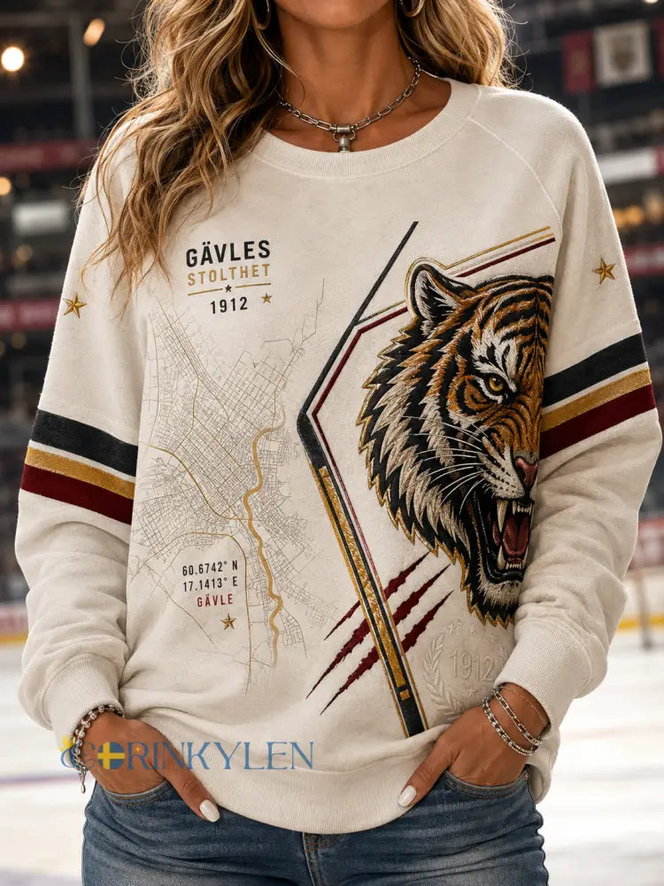 Damernas svenska ishockeylag Brynäs IF-tröja med raglanärmar - A / S