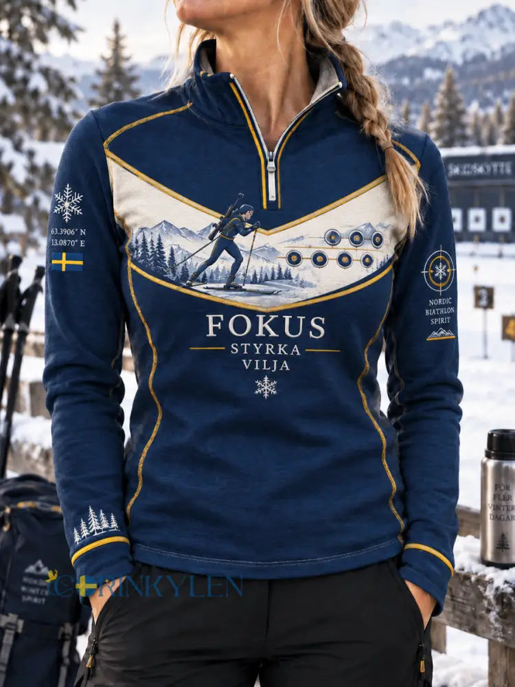 Dammens Sweden Target Snowline Skidskytte-zippsweater - som bild / S