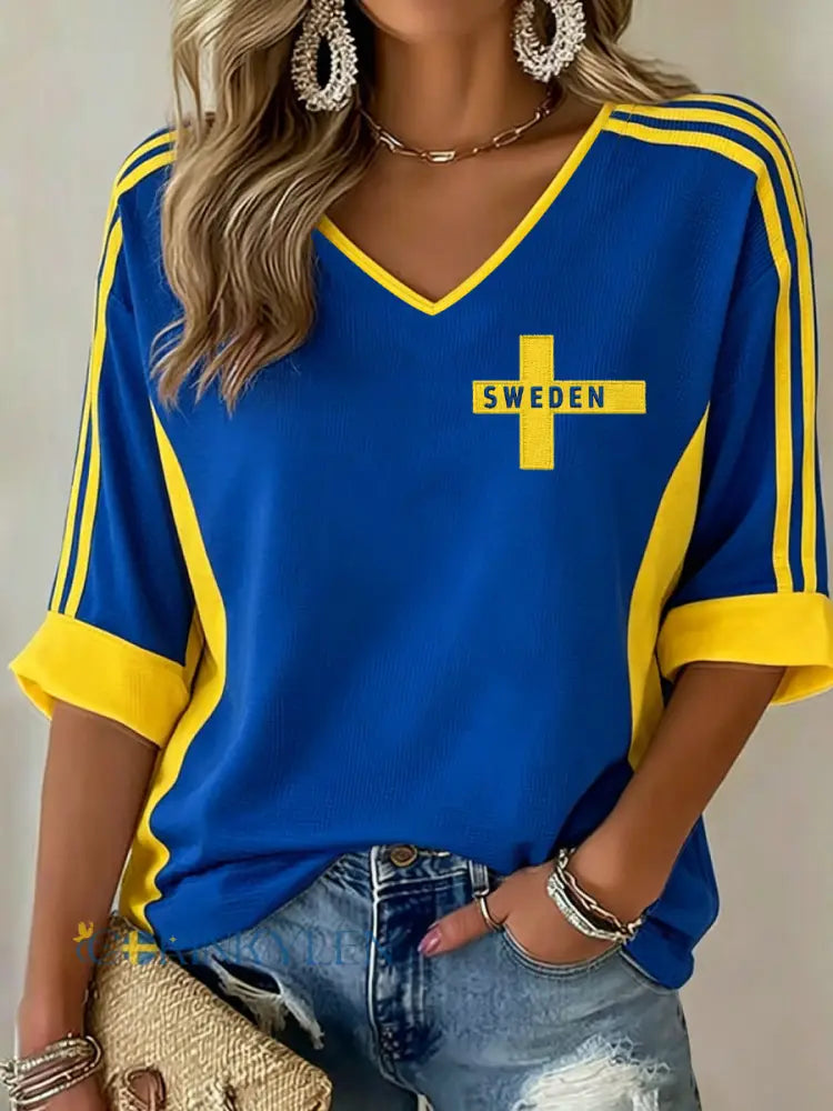 Dams ökensvart tryckt vardagströja - som bild / S