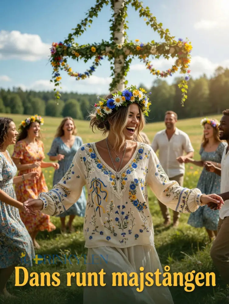 Dams Vintage Midsommar Blommigt Konsttryck Avslappnad Topp i Bomull-Linntyg