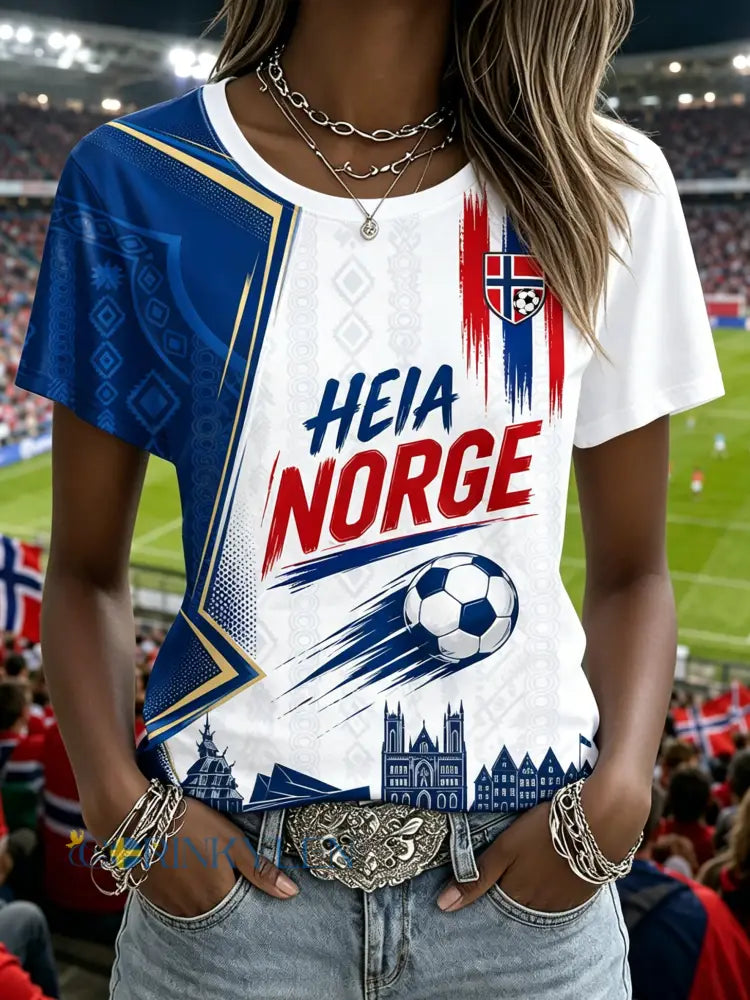 Damtröja för Norgesfotboll – Kulturell och konstnärlig tryckning - A / S