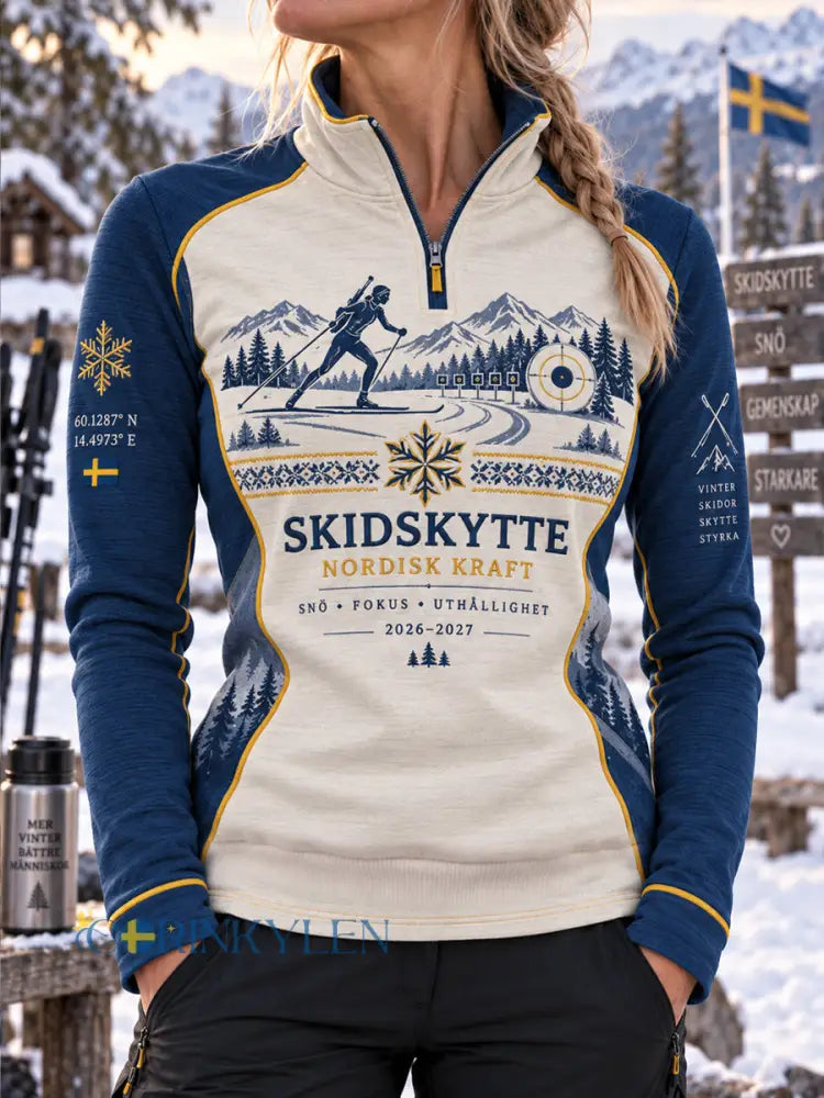 Damtröja Sweden Skidskytte Heritage för vintern - som bild / S