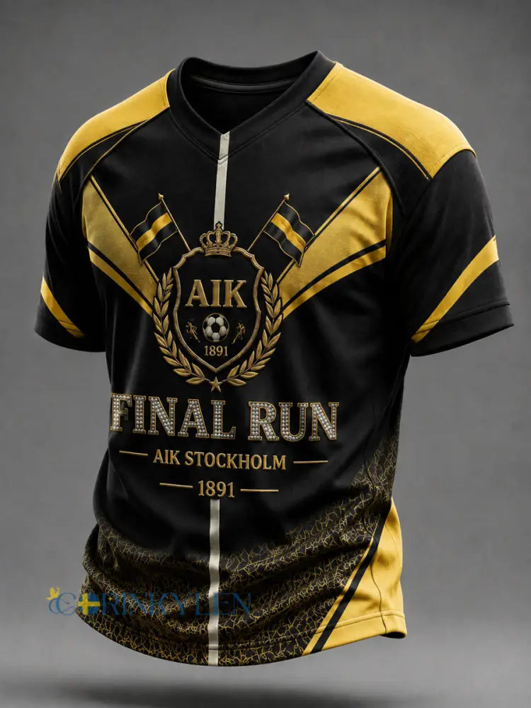 En’s AIK Black & Gold 1891 Fotboll T-shirt - som bild / S