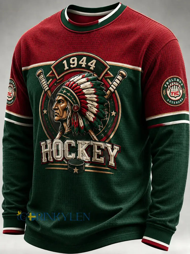 Göteborg Hockey Legends minnesmärke våffel-knit Långärm T-shirt - som bild / S