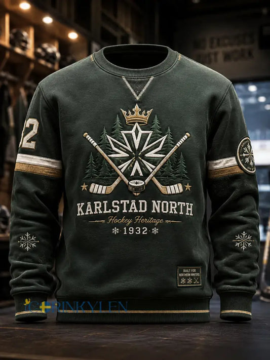 Grönvitt Hockey Heritage Vintage-tröja - som bild / S