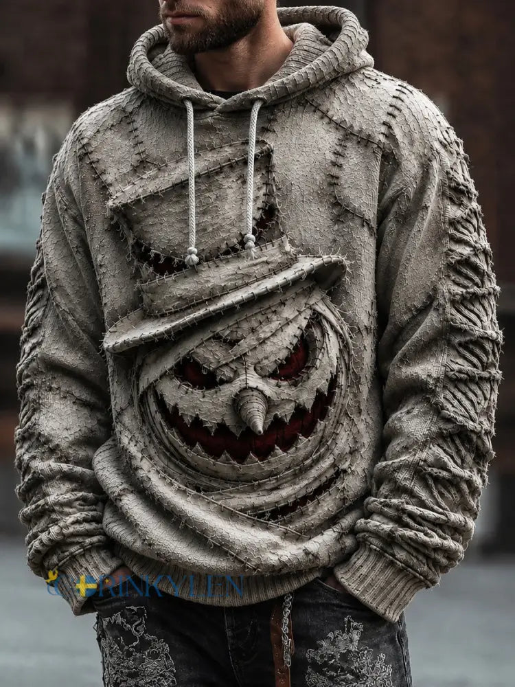 Halloween Jack-o’-Lantern Casual Hoodie. - som bild / S