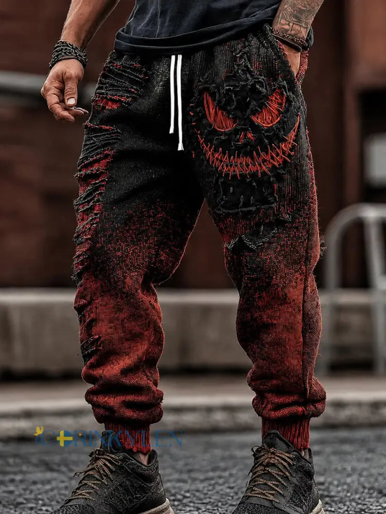 Halloween pumpa Gradient Casual byxor - som bild / S