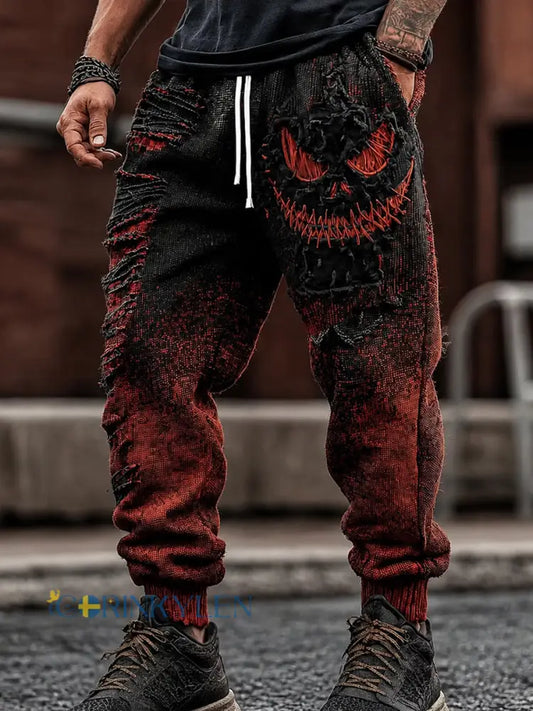 Halloween pumpa Gradient Casual byxor - som bild / S