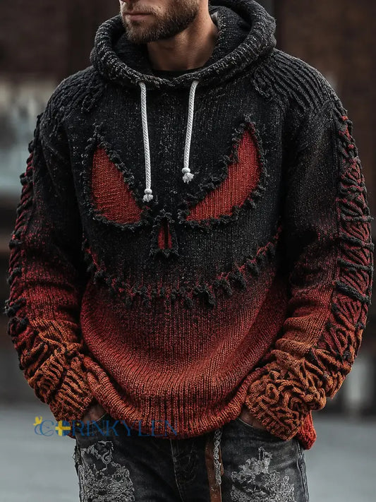 Halloween pumpa Gradient Casual Hoodie. - som bild / S