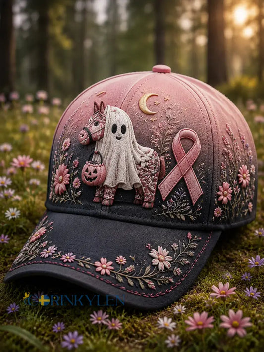 Halloween Rosa Band Dalahäst Spöke Färggradient Basebollkeps - som bild / 58CM: