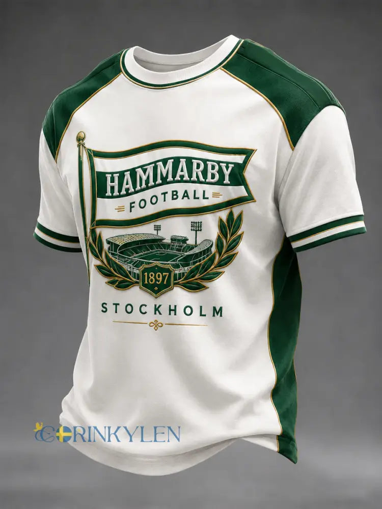 Hammarby Green & Vit 1915 Fotboll Casual T-shirt - som bild / S