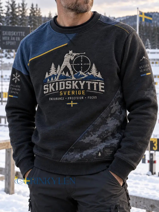 Herr Sverige Vinterlopp Skidskytte Tröja - som bild / S