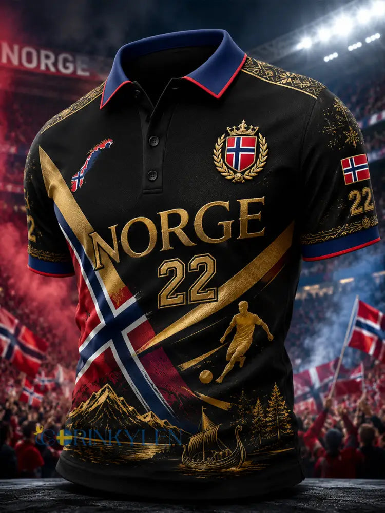 Herr-T-shirt med korta ärmar och fotbollsmotiv - A / S